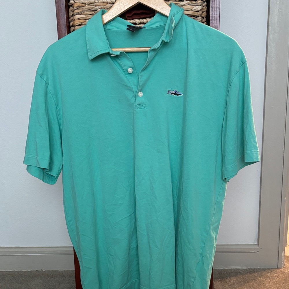 Patagonia Trout Fitz Roy Teal Men's Polo Shirt